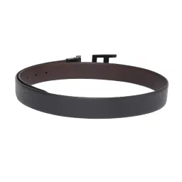 TOMMY HILFIGER Black & Brown Ottos Reversible Belt image 3