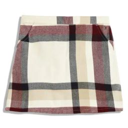 Tommy Hilfiger Ivory & Grey Checks Regular Fit Skirt-picture-49