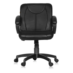 Da URBAN Deaver Black Mid Back Revolving Leatherette Ergonomic Home & Office Executive Chair-image-64