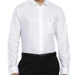 Tommy Hilfiger White Cotton Regular Fit Shirt-picture-26