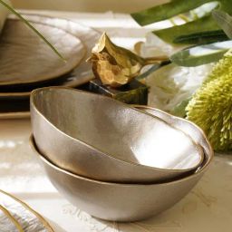 Pure Home and Living Taupe Dune Glass Serving Bowls - Set of 2-picture-0
