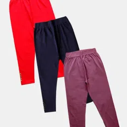 Kiddopanti Kids Multicolor Regular Fit Capri (Pack of 3)-image-80