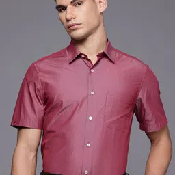 Louis Philippe Classic Fit Dual Tone Pure Cotton Formal Shirt-picture-37