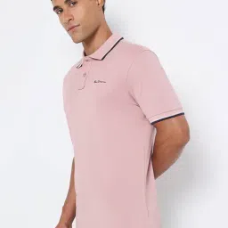 Ben Sherman Pink Button Up Classic Contrast Tipping Regular Fit Polo T-Shirt image 3