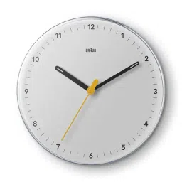 Braun White Classic Analog Wall Clock With Silent Sweeping Quartz Movement-picture-10