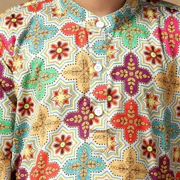 BAESD Boys Printed Regular Kurta with Trousers image 3