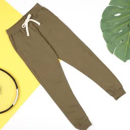 Zion Boys Full Length Solid Track Pants- Green-picture-27