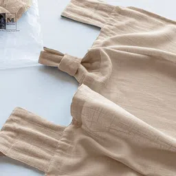 HOMEMONDE Beige Set of 2 Sheer Door Curtain image 3