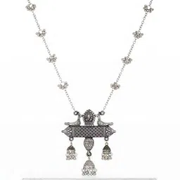 Arch gallery German Silver Oxidised Necklace-picture-14