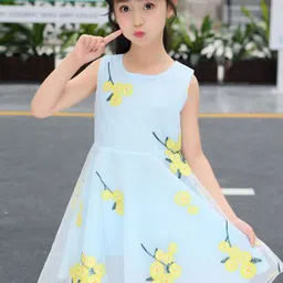 StyleCast x Revolte Girl Floral Print Sleeveless Knee Length Fit and Flare Dress-picture-19