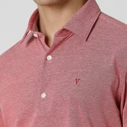 Van Heusen Sport Men Spread Collar Solid Cotton Slim Fit Casual Shirt image 2