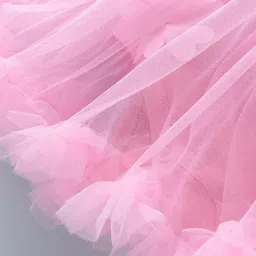 Mark & Mia Half Sleeves Party Wear Frock Style Onesie with Floral Applique - Pink image 3