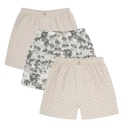 Thomas Scott Men Pack Of 3 Printed Pure Cotton Mid-Rise Boxers image 2