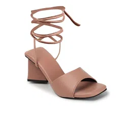 ZAPATOZ Women Solid Block Heel Sandals image 5