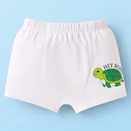 Doodle Poodle 100% Cotton Knit Sea Animals Printed Trunks Pack Of 3 -White image 4