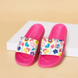 Pantaloons Junior White & Pink Casual Slides-picture-15