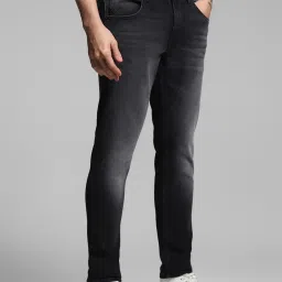 Jack & Jones Black Cotton Slim Fit Jeans image 3