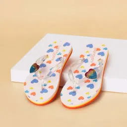 Pantaloons Junior White & Orange Flip Flops-image-28
