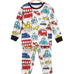 Lazy Shark Kids White Printed Top with Pants-image-98