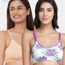 Inner Sense Multicolored Non Wired Non Padded Nursing Bra (Pack Of 2)-picture-38