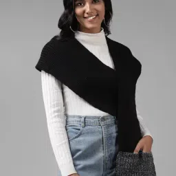 Cayman Black Self Design Stole-picture-19