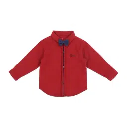 Gini & Jony Kids Red Cotton Shirt-picture-28