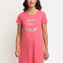 Kanvin Pink Printed Night Dress-picture-18