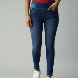 SHOWOFF Skinny Fit Clean Look Blue Jeans-image-98