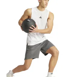 Adidas Grey Regular Fit Sports Shorts image 3