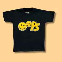 Tippy Top Kids Black Self Design T-Shirt image 3