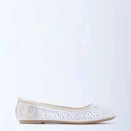 LUNA BLU by Westside Ivory Diamante Embellished Ballerina image 2