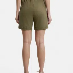Jockey Burnt Olive Cotton Sports Shorts image 3