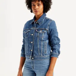 Levi's Women's Blue Spread Collar Jacket image 3