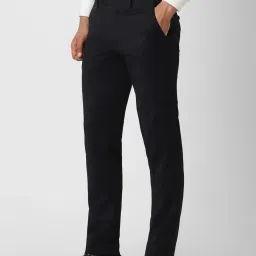 Van Heusen Black Slim Fit Checks Trousers image 3