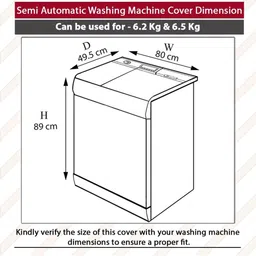 The Furnishing Tree Polyester Waterproof Semi Automatic Washing Machine Cover Compatible for Godrej image 3