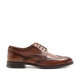 THOMAS CRICK Men's Tan Derby Shoes-picture-10