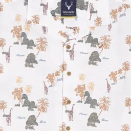Allen Solly Boys White Printed Shirt image 3