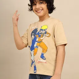 Kidsville Naruto Printed Regular Fit T-Shirt For Boys image 3