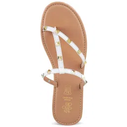Tresmode Women's White Toe Ring Sandals image 3