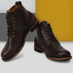 Teakwood Leathers Men's Brown Derby Boots-picture-20