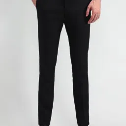 Arrow Black Slim Fit Trousers-picture-48