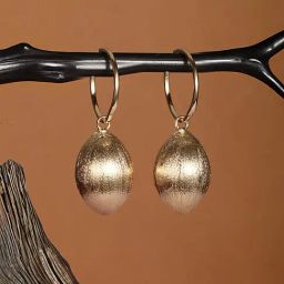 Saraf RS Jewellery Anti-Tarnish Gold Plated Hoop Oval Shaped Earrings for Women-picture-21