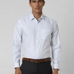 Van Heusen Blue Cotton Regular Fit Checks Shirt-picture-34
