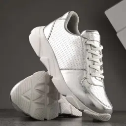 Clog London Women's Silver Casual Sneakers-picture-18