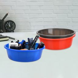 Kuber Industries Red & Grey 3 Pieces Regular Desk Organisers-picture-31