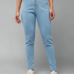 DOLCE CRUDO Blue High Rise Jeans-image-38