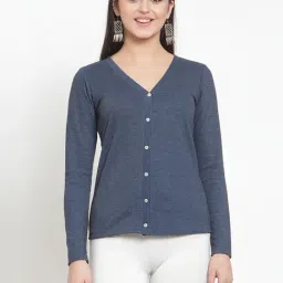 KASSUALLY Blue Textured Cardigan-picture-22
