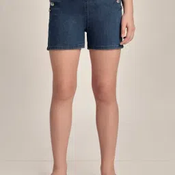 VERO MODA GIRL Blue Jasper Cotton Shorts-picture-34