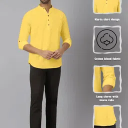 ZELINCO Men Thread Work Kurta image 5