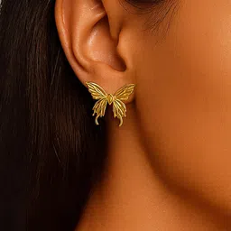 ISHTAARA Gold-Plated Stainless Steel Earrings-image-42